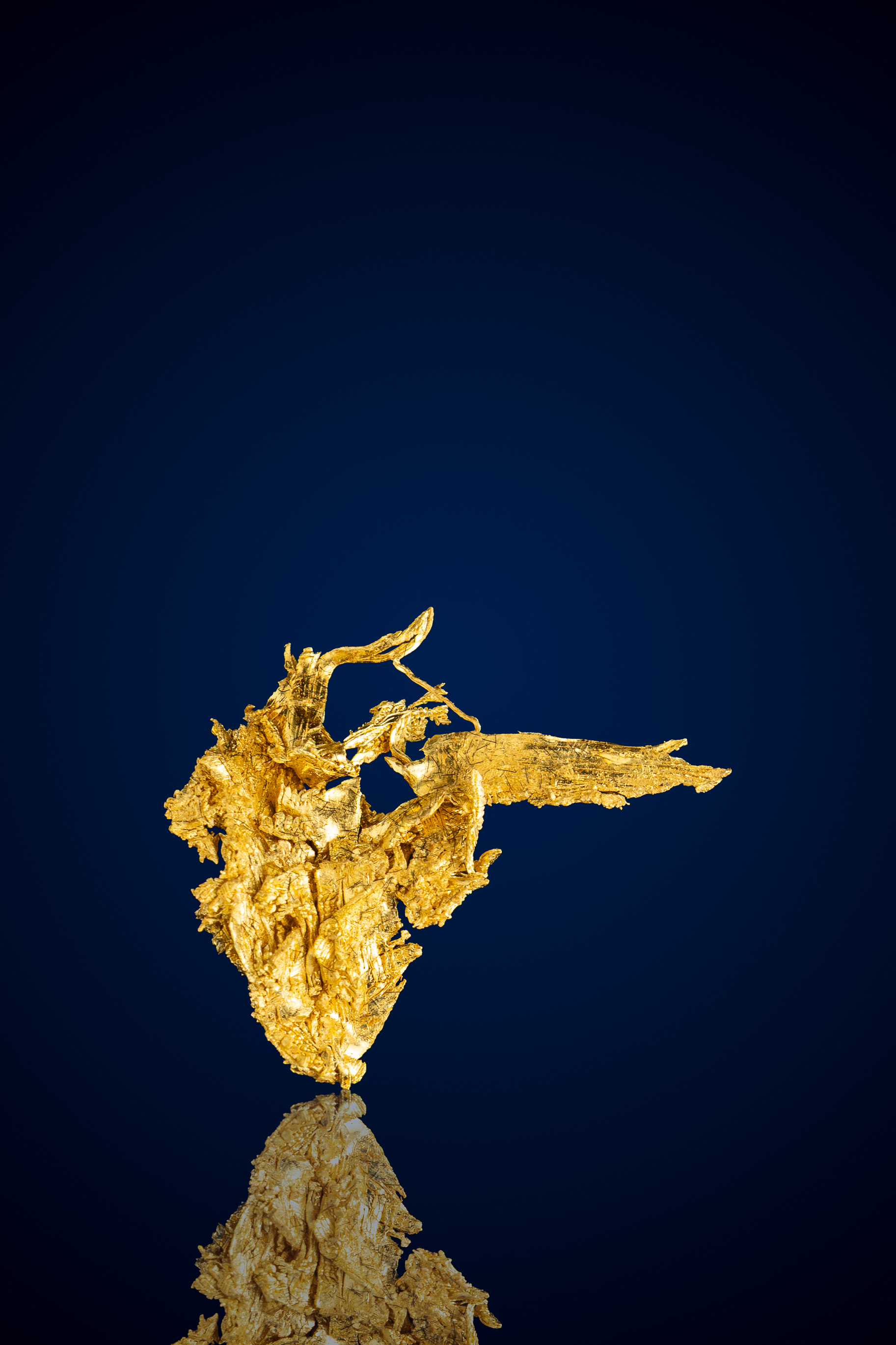 Complex, Branching Crystallized Gold Nugget - Round Mountain, NV - 1.48 grams (image for) Complex, Branching Crystallized Gold Nugget - Round Mountain, NV - 1.48 grams